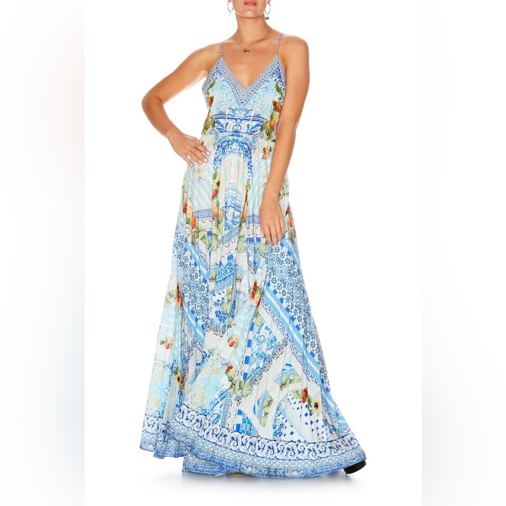 Camilla pleated slip dress open back - Picture 6 of 10